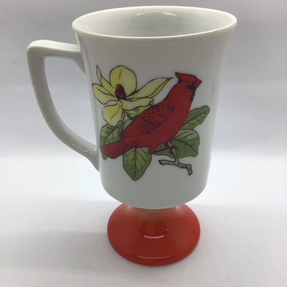 Vintage Japan Fred Roberts Irish coffee mug bird red cardinal tea cup - Picture 3 of 6